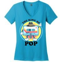 The King of Pop Retro Cassette Tape Women's V-Neck T-Shirt