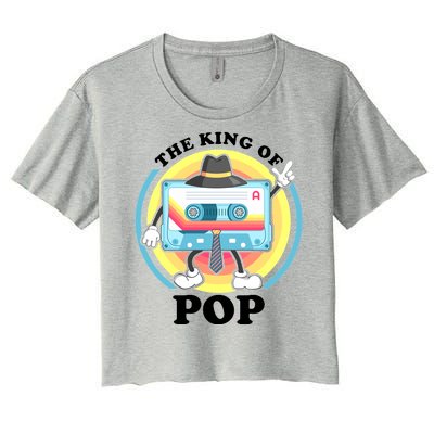 The King of Pop Retro Cassette Tape Women's Crop Top Tee