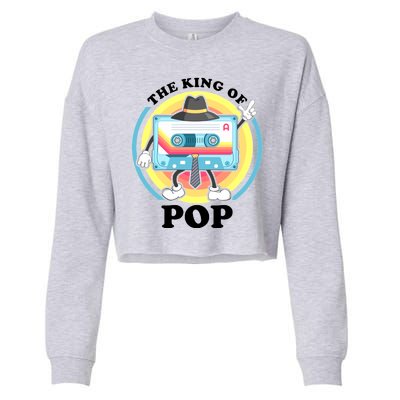 The King of Pop Retro Cassette Tape Cropped Pullover Crew