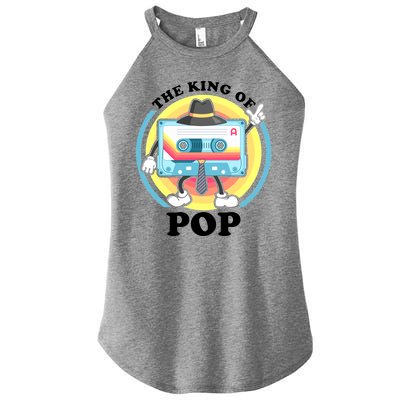 The King of Pop Retro Cassette Tape Women's Perfect Tri Rocker Tank