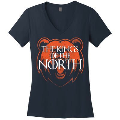 The Kings Of The North Chicago Football Women's V-Neck T-Shirt