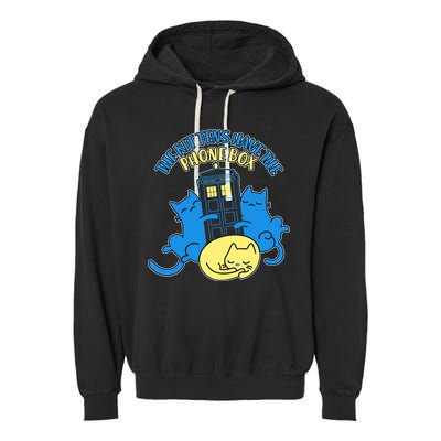 The Kittens Have The Phone Box Garment-Dyed Fleece Hoodie