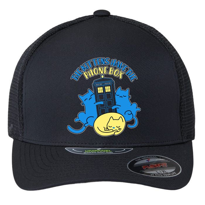 The Kittens Have The Phone Box Flexfit Unipanel Trucker Cap