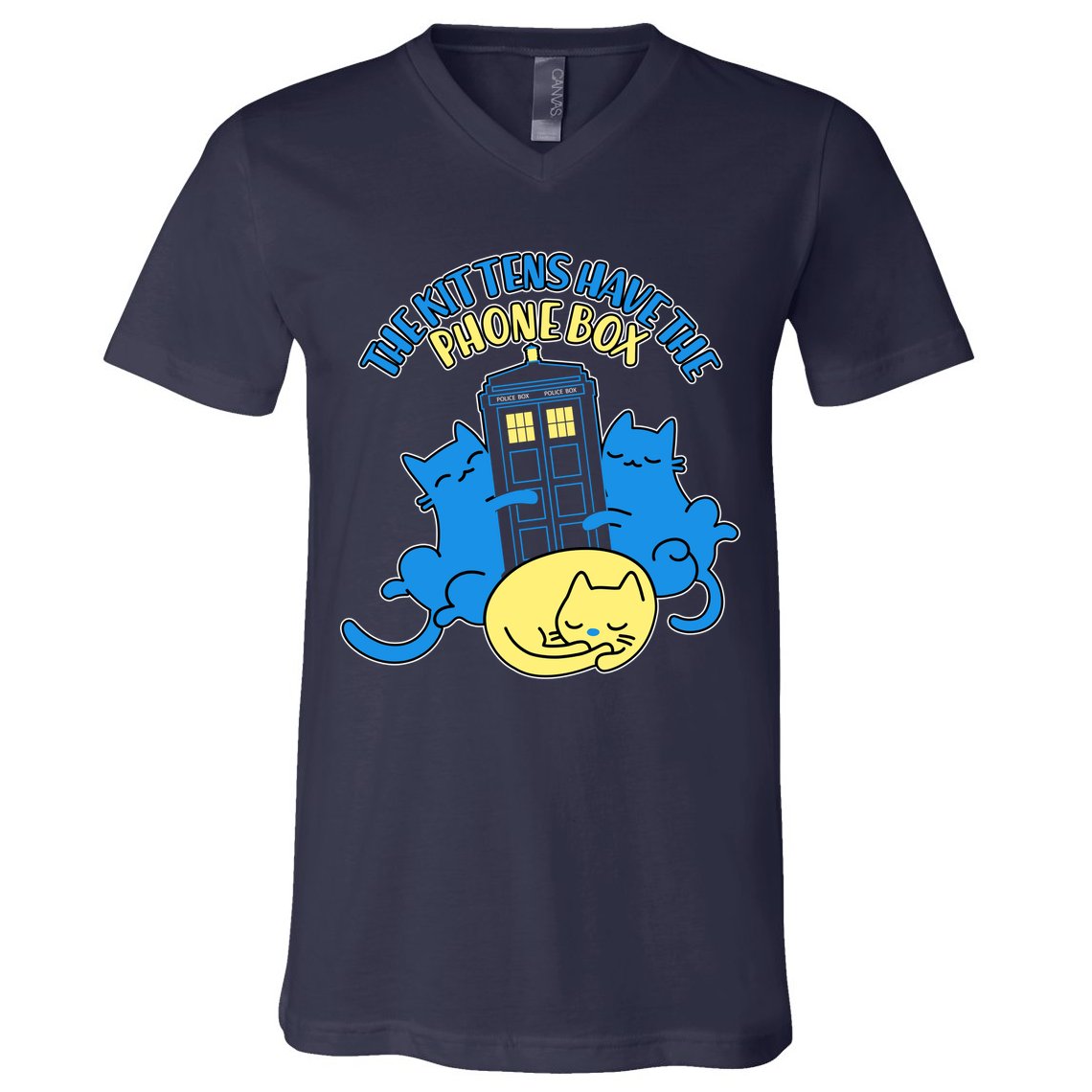 The Kittens Have The Phone Box V-Neck T-Shirt