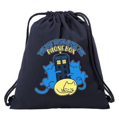 The Kittens Have The Phone Box Drawstring Bag