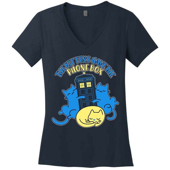The Kittens Have The Phone Box Women's V-Neck T-Shirt