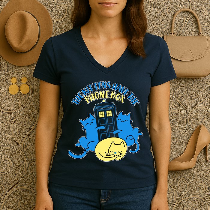 The Kittens Have The Phone Box Women's V-Neck T-Shirt