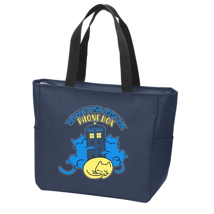 The Kittens Have The Phone Box Zip Tote Bag