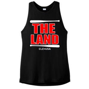 The Land Cleveland, Ohio Baseball Ladies PosiCharge Tri-Blend Wicking Tank