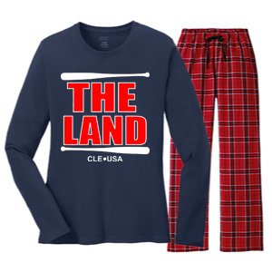 The Land Cleveland, Ohio Baseball Women's Long Sleeve Flannel Pajama Set 