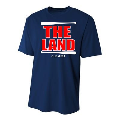 The Land Cleveland, Ohio Baseball Youth Performance Sprint T-Shirt