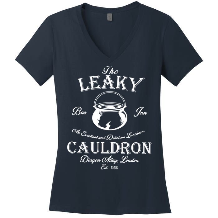 The Leaky Cauldron Bar And Inn Women's V-Neck T-Shirt