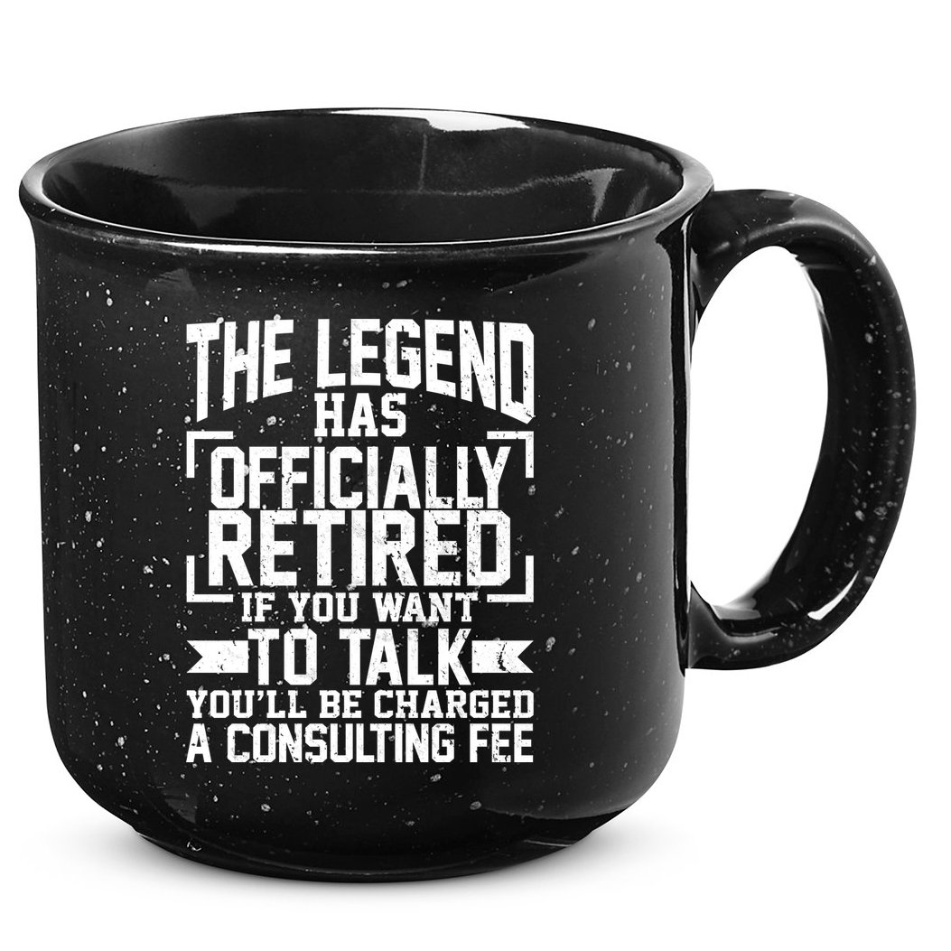 The Legend Has Officially Retired 15oz Campfire Ceramic Mug