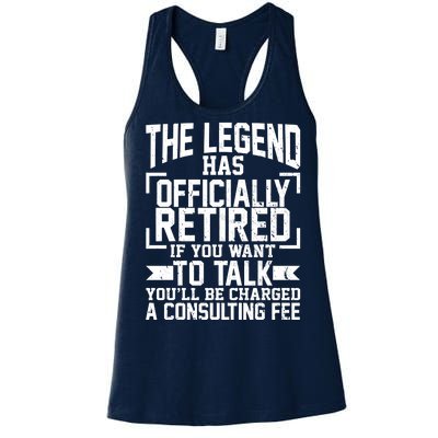 The Legend Has Officially Retired Women's Racerback Tank