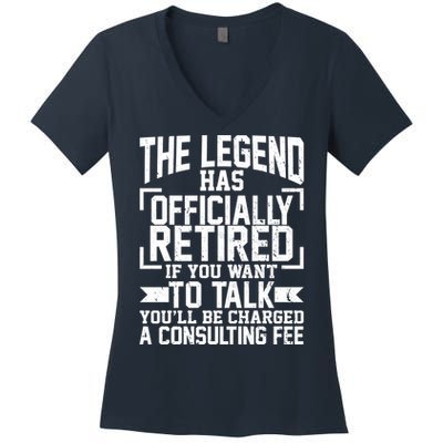 The Legend Has Officially Retired Women's V-Neck T-Shirt