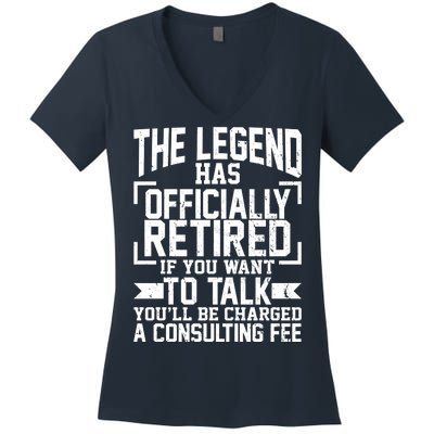 The Legend Has Officially Retired Women's V-Neck T-Shirt