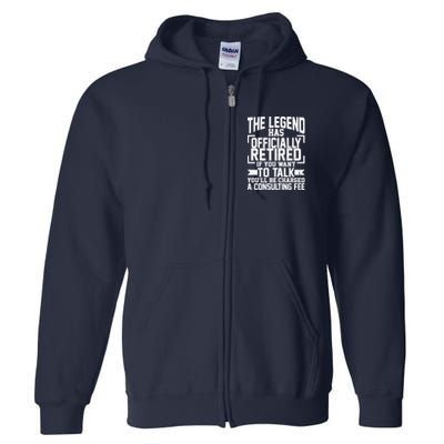 The Legend Has Officially Retired Full Zip Hoodie
