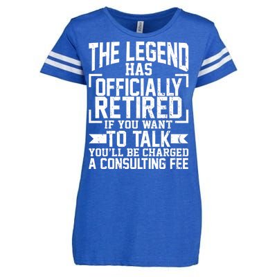 The Legend Has Officially Retired Enza Ladies Jersey Football T-Shirt