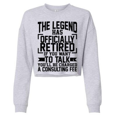 The Legend Has Officially Retired Cropped Pullover Crew