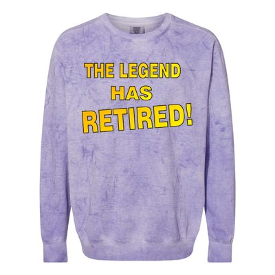 The Legend Has Retired Colorblast Crewneck Sweatshirt