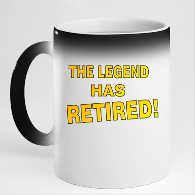 The Legend Has Retired 11oz Black Color Changing Mug