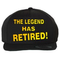 The Legend Has Retired Wool Snapback Cap