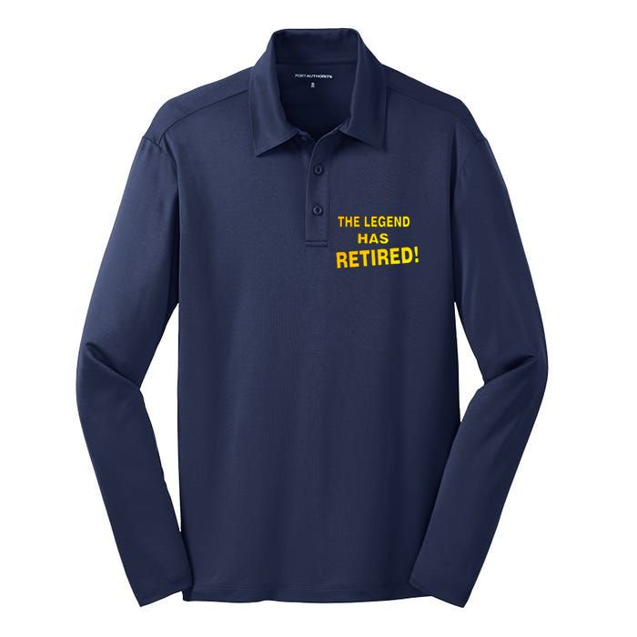 The Legend Has Retired Silk Touch Performance Long Sleeve Polo