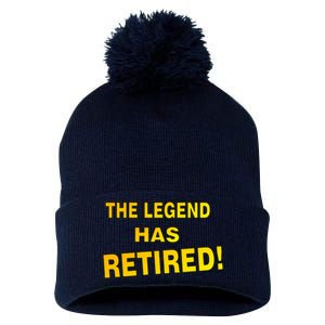 The Legend Has Retired Pom Pom 12in Knit Beanie