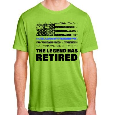 The Legend Has Retired Blue Thin Line Adult ChromaSoft Performance T-Shirt