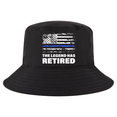 The Legend Has Retired Blue Thin Line Cool Comfort Performance Bucket Hat