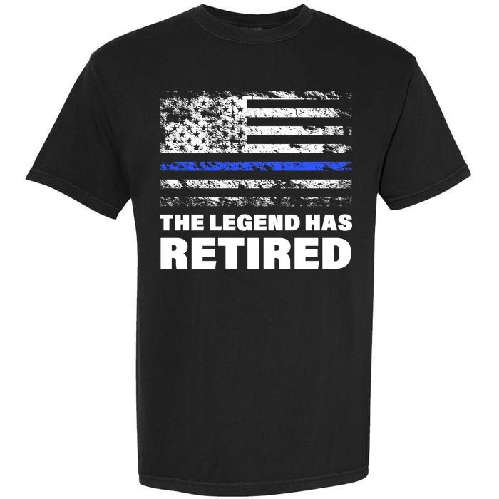 The Legend Has Retired Blue Thin Line Garment-Dyed Heavyweight T-Shirt