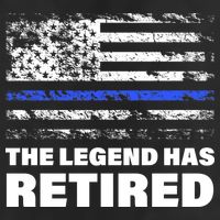 The Legend Has Retired Blue Thin Line Garment-Dyed Heavyweight T-Shirt