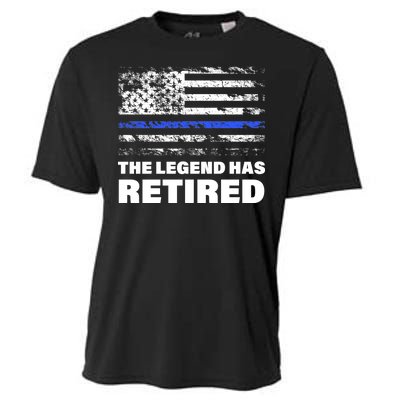 The Legend Has Retired Blue Thin Line Cooling Performance Crew T-Shirt