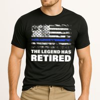 The Legend Has Retired Blue Thin Line Performance Shirt