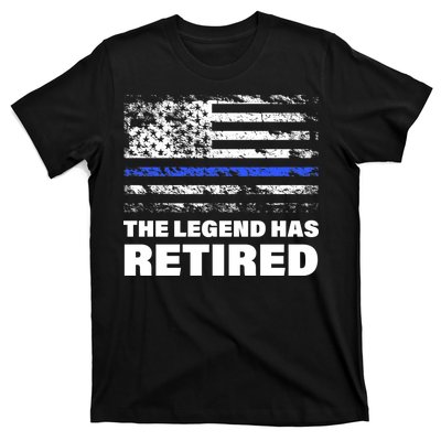 The Legend Has Retired Blue Thin Line T-Shirt