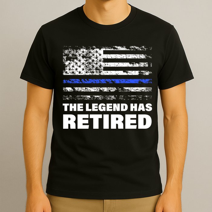 The Legend Has Retired Blue Thin Line T-Shirt