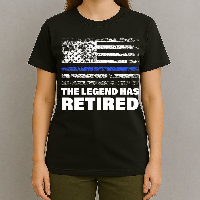 The Legend Has Retired Blue Thin Line T-Shirt