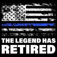 The Legend Has Retired Blue Thin Line Tall T-Shirt