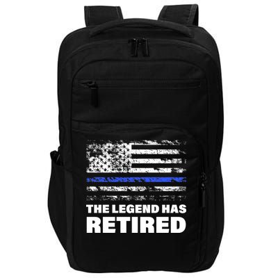 The Legend Has Retired Blue Thin Line Impact Tech Backpack