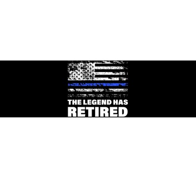 The Legend Has Retired Blue Thin Line Bumper Sticker