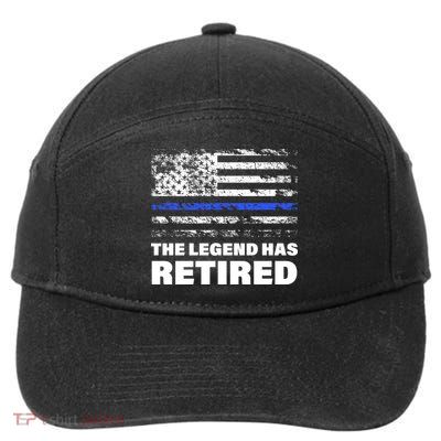 The Legend Has Retired Blue Thin Line 7-Panel Snapback Hat