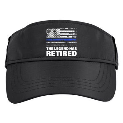 The Legend Has Retired Blue Thin Line Adult Drive Performance Visor