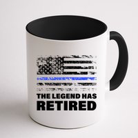 The Legend Has Retired Blue Thin Line Mug