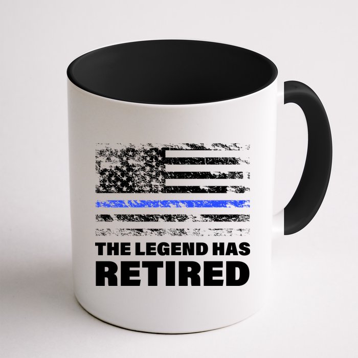 The Legend Has Retired Blue Thin Line Mug