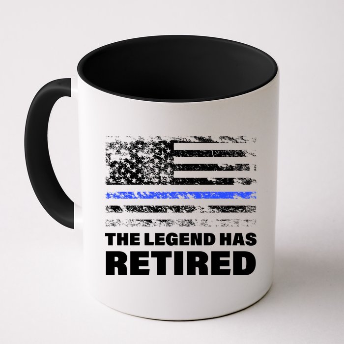 The Legend Has Retired Blue Thin Line Mug