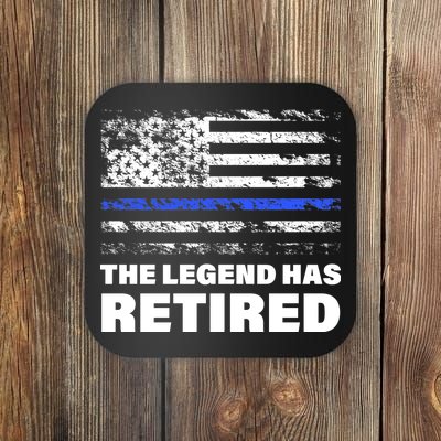 The Legend Has Retired Blue Thin Line Coaster