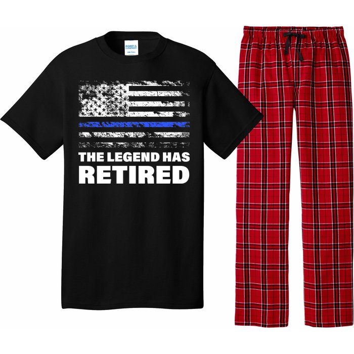 The Legend Has Retired Blue Thin Line Pajama Set