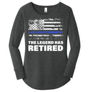 The Legend Has Retired Blue Thin Line Women's Perfect Tri Tunic Long Sleeve Shirt