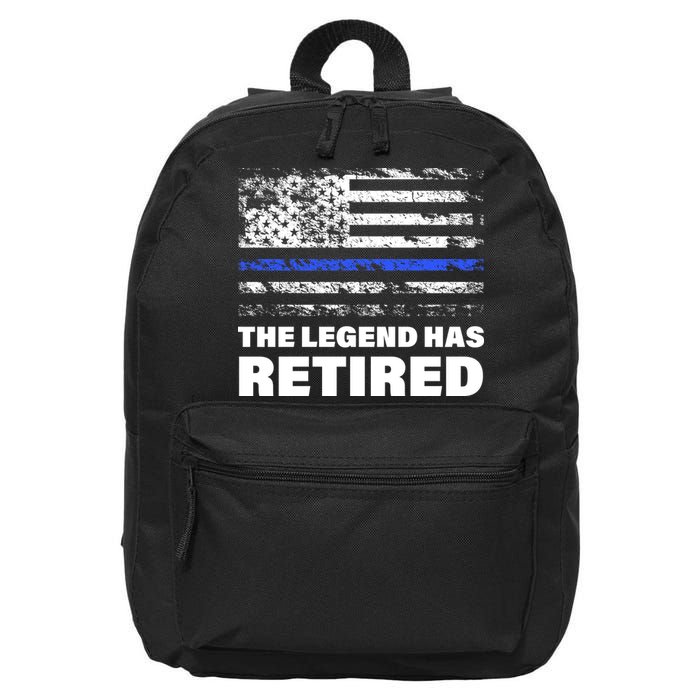The Legend Has Retired Blue Thin Line 16 in Basic Backpack