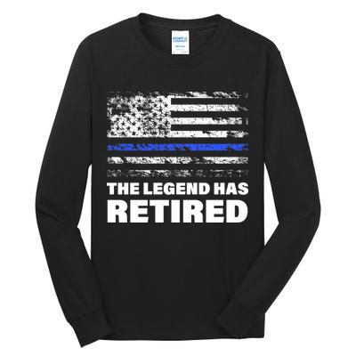 The Legend Has Retired Blue Thin Line Tall Long Sleeve T-Shirt